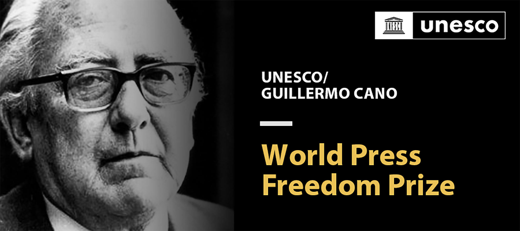 Poster van de Unesco - Guillermo Cano World Press Freedom Prize