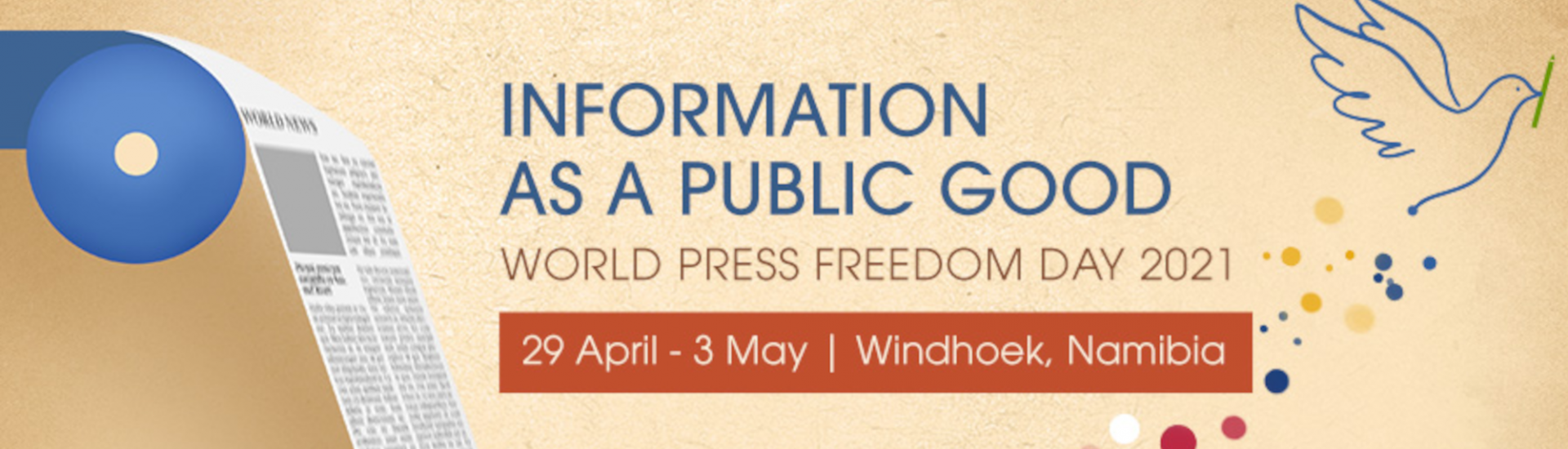 Aankondiging van de World Press Freedom Conferentie 2021