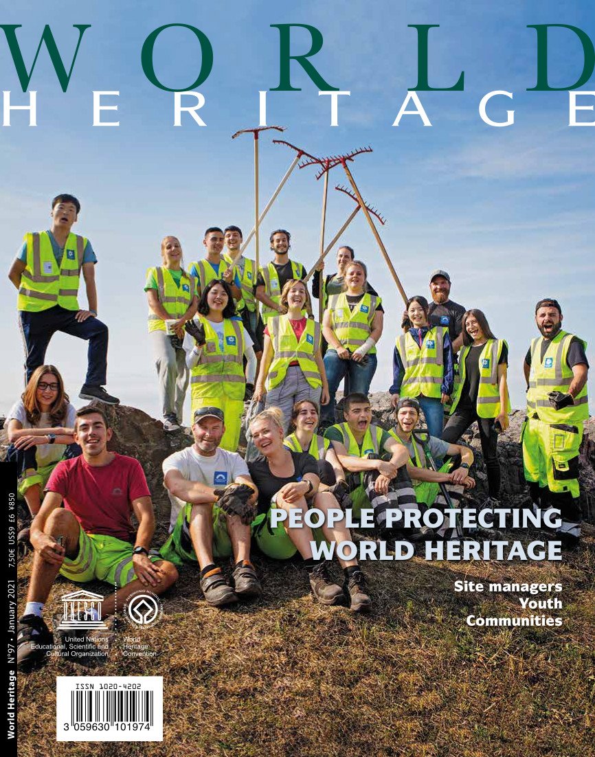 Omslag van het Unesco magazine World Heritage Review