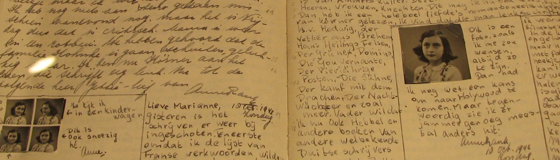 Fragment van het Dagboek van Anne Frank. (Foto: Wikimedia Commons)