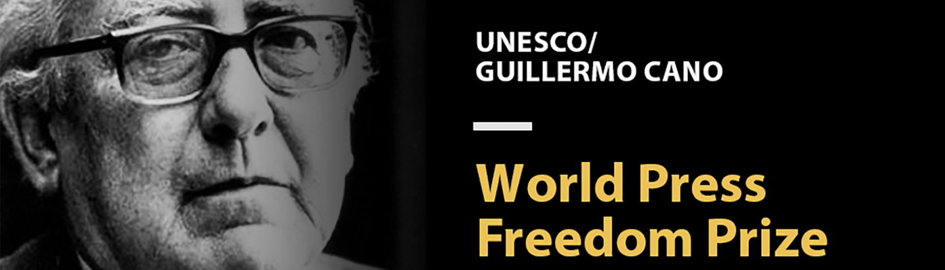 Poster van de Unesco - Guillermo Cano World Press Freedom Prize