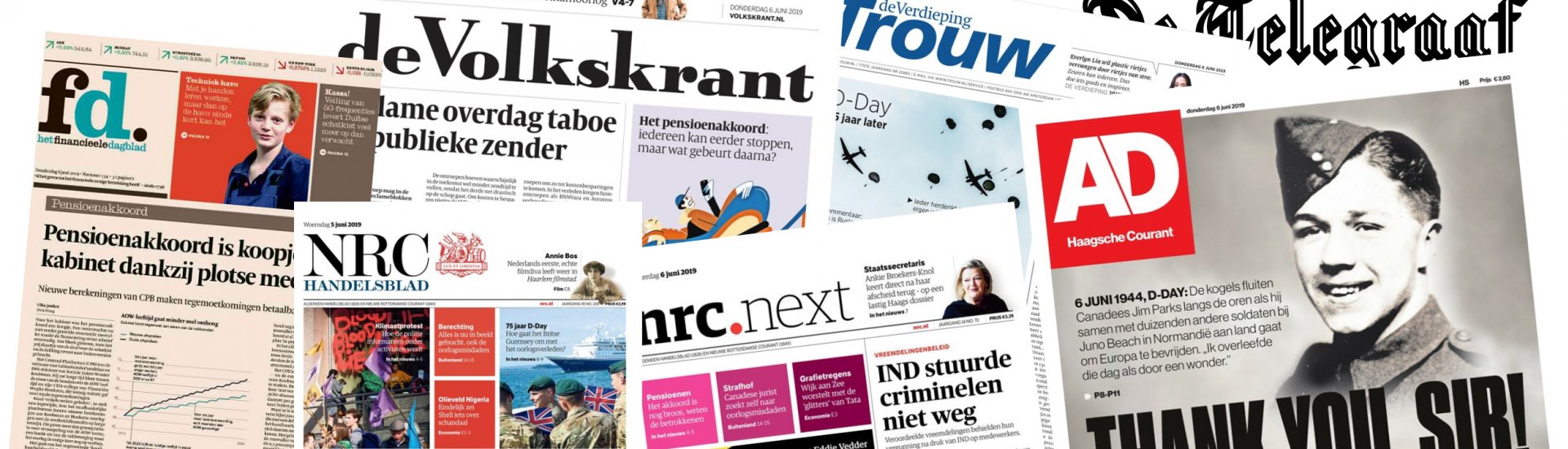 Een compilatie van Nederlandse kranten. 