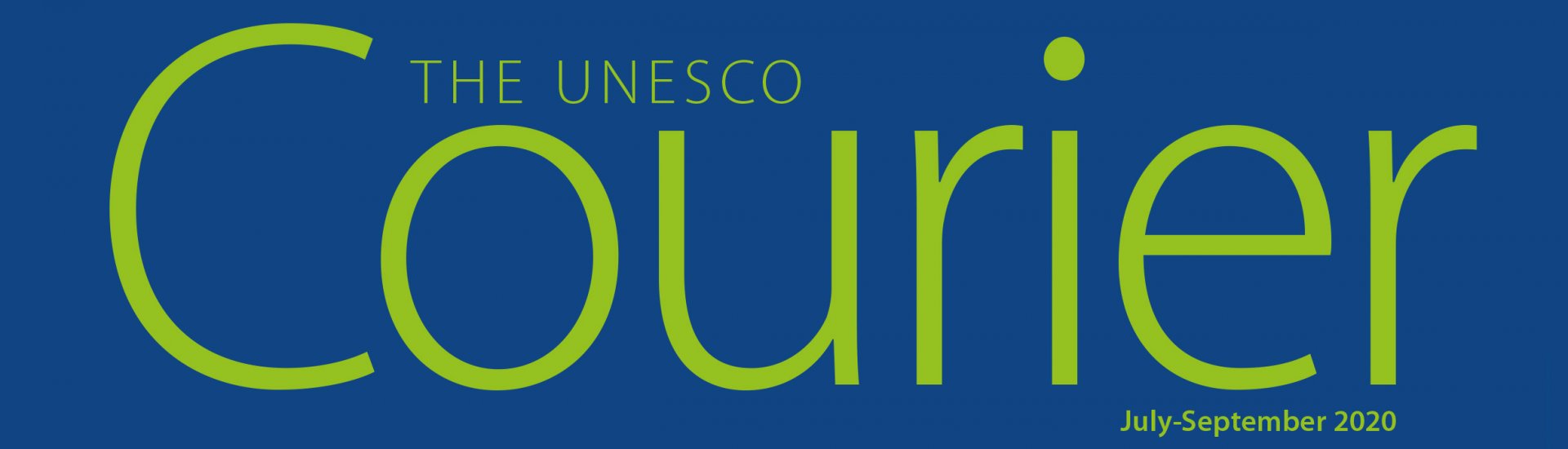 Cover van de Unesco Courier, zomer 2020