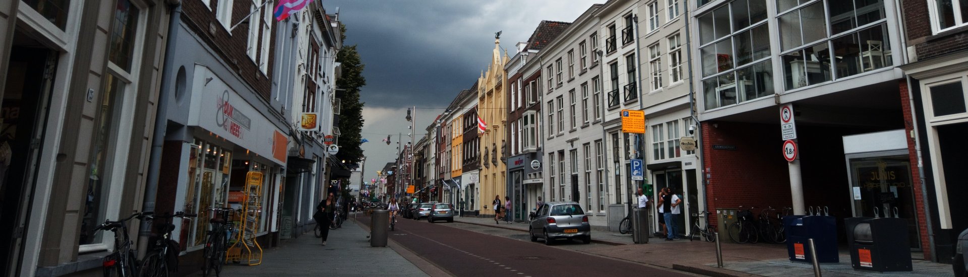 Een straat in 's-Hertogenbosch. 