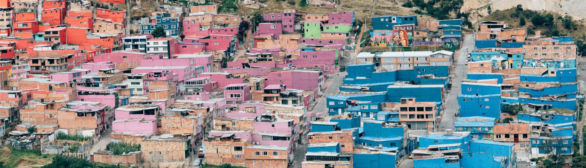 Een gedeelte van de stad Bogotá in Colombia.