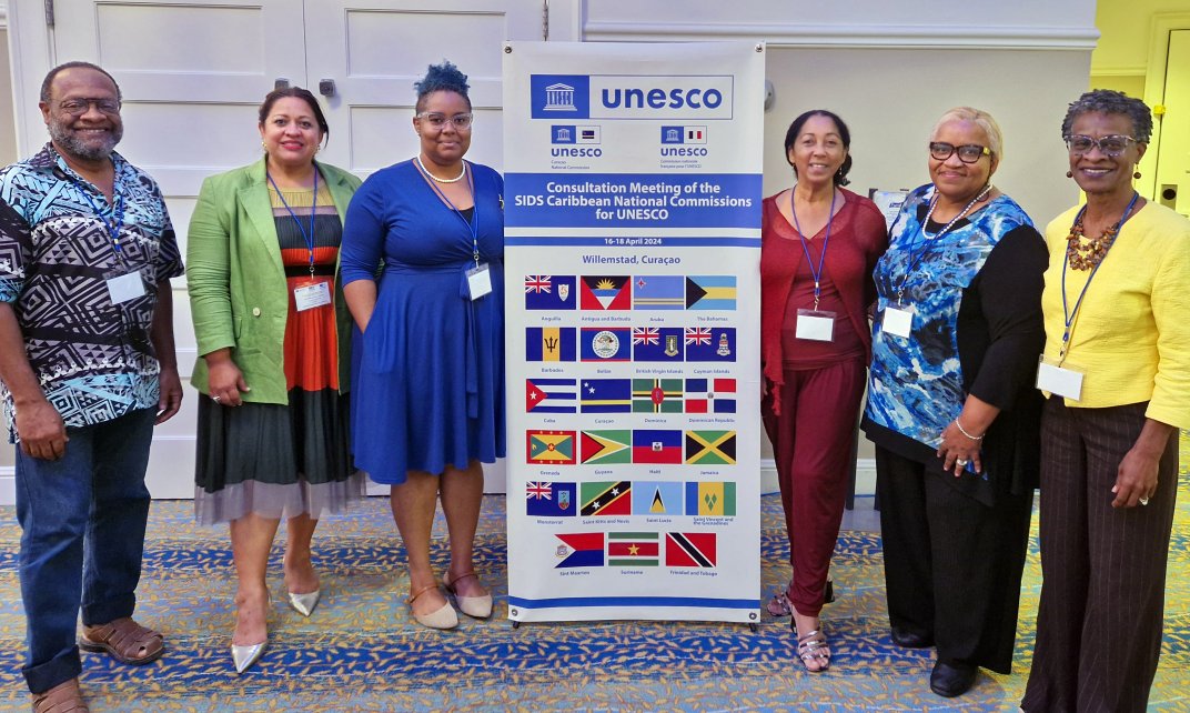 Deelnemers uit het Caribische deel van het Koninkrijk aan de SIDS bijeenkomst op Curaçao.