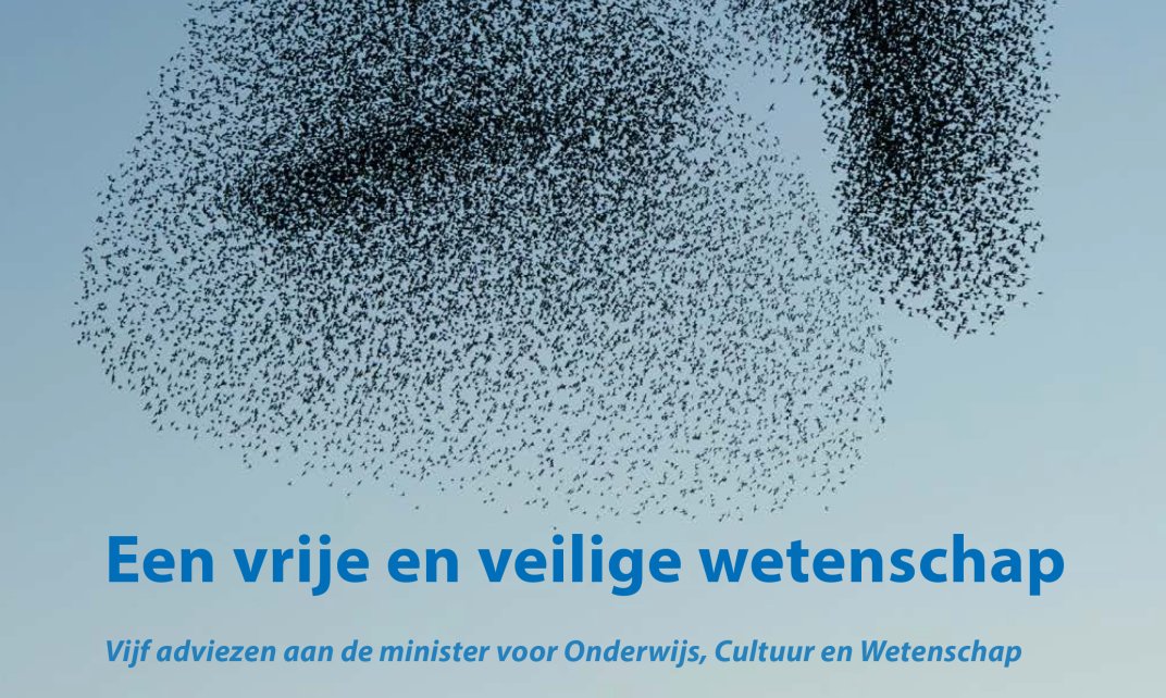 Cover van het advies over een vrije en veilige wetenschap.