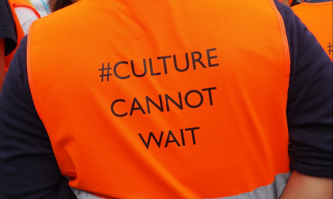 De First Aid Course on Heritage in Times of Crises maakt gebruik van de hashtag #culturecannotwait. (Foto: Prins Claus Fonds | Maarten van Haaff)