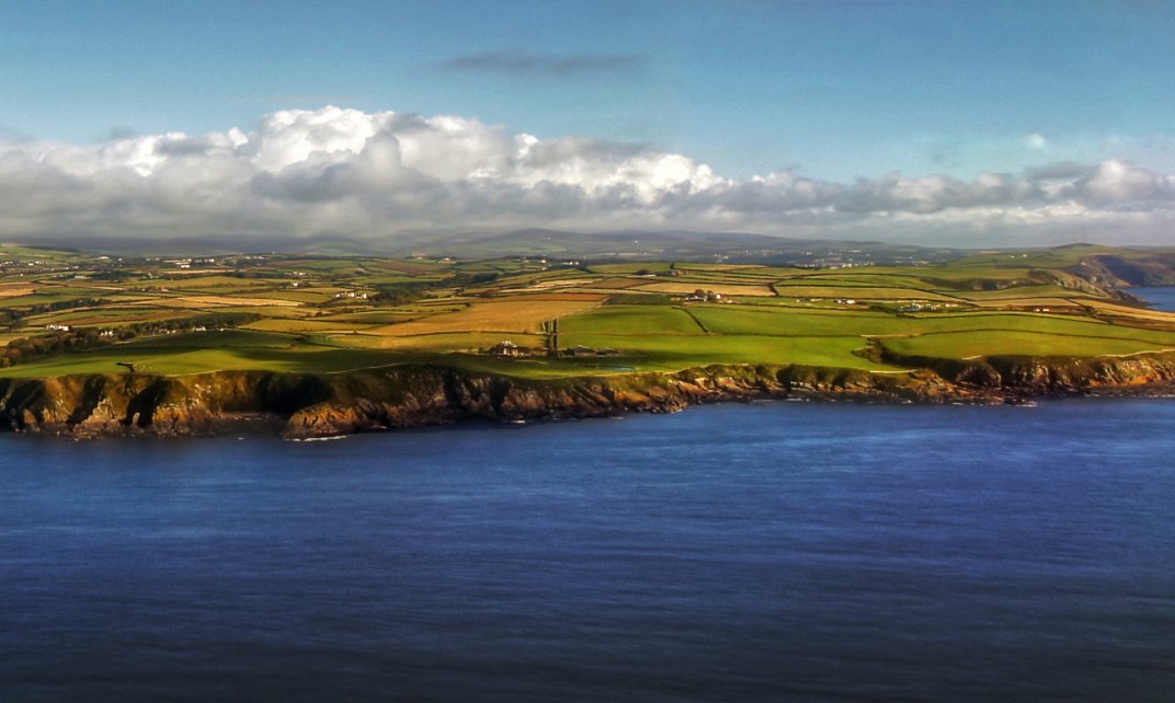 Luchtfoto van het Isle of Man
