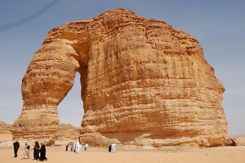 Elephant shaped mountain in Mada'in Saleh Cities of Salih . (Foto: CC/Flickr.com | Omar A.)