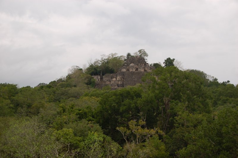 Structure 2 du site de Calakmul depuis la structure 7. (Foto: CC/Flickr.com | Gautier Poupeau)