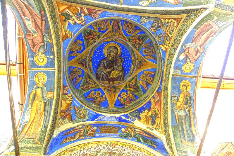 The ceiling of the porch of Hurezi abbey church. (Foto: CC/Flickr.com | Gabriel)