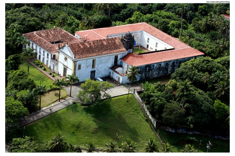 Vista Aerea do Seminario de Olinda e Igreja de Nossa Senhora da Graca. (Foto: CC/Flickr.com | Prefeitura de Olinda)