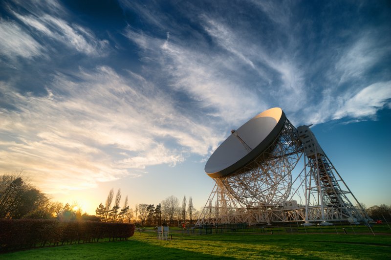 De Lovell Telescoop in het Jodrell Bank Observatorium. (© Anthony Holloway | whc.unesco.org/en/documents/167064)