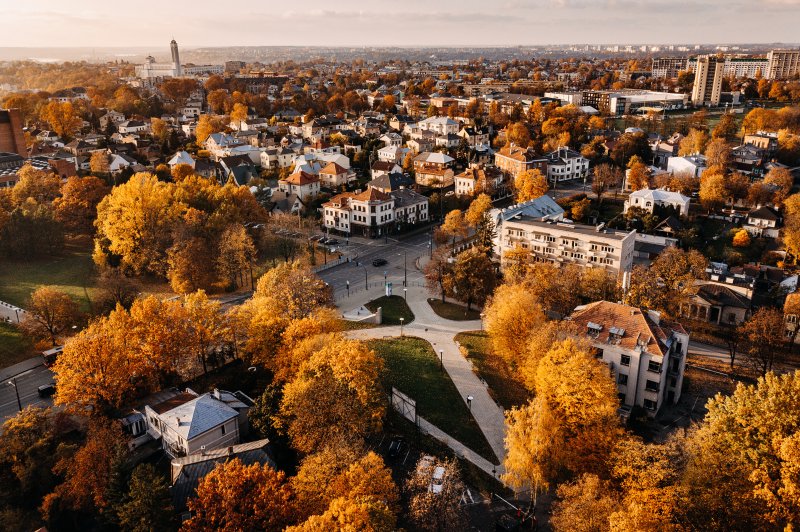 De stad Kaunas. (Foto: © Martynas Plepys / Kaunas City Municipality Administration | https://whc.unesco.org/en/documents/187235)