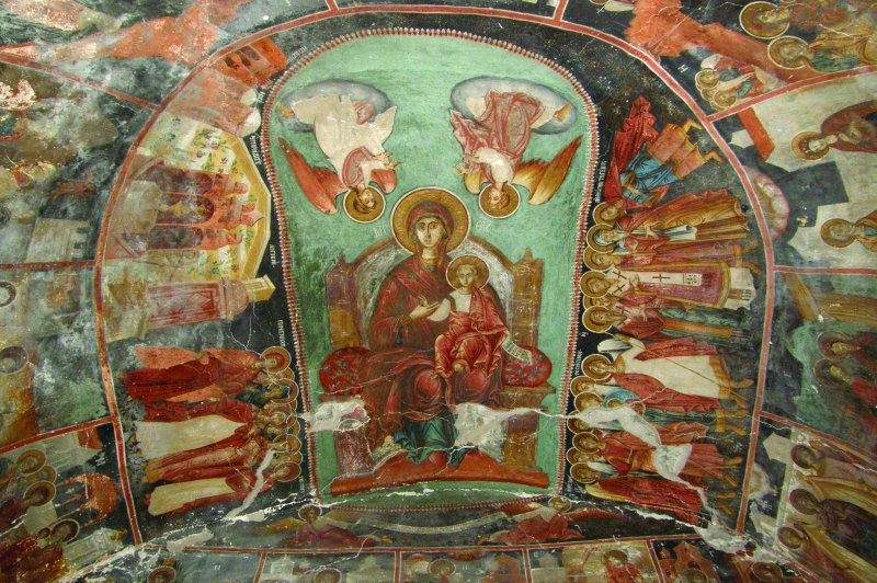 Frescoes (detail), in het klooster van Profitis Ilias, Vitsa. (Foto: © Ephorate of Antiquities of Ioannina | https://whc.unesco.org/en/documents/200493)